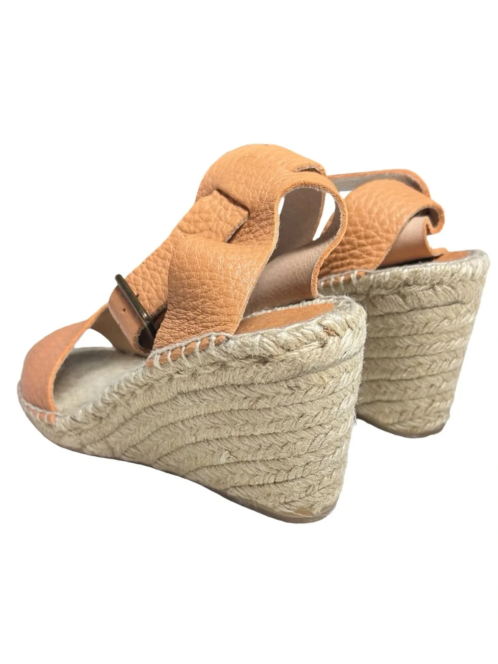 J.Crew Leather Strap Wedge Espadrille Sandals. Size 8